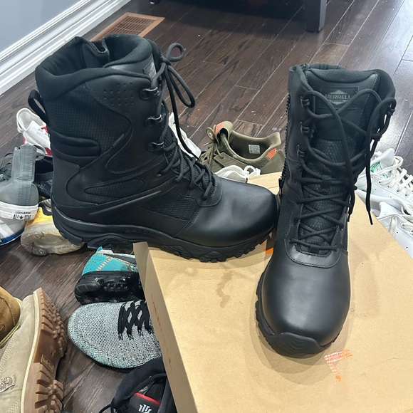 Merrell mens Moab 3 Response 8" Tact Zip Wp Tactical Boot size 12 - Picture 2 of 6
